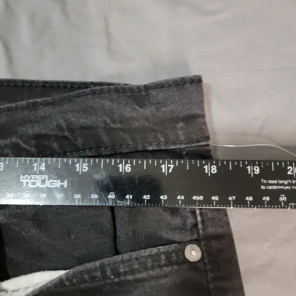Levis 501 Jeans Men's 36x32 Black Dark Wash Straight Leg Flat Front Zip Closure‎